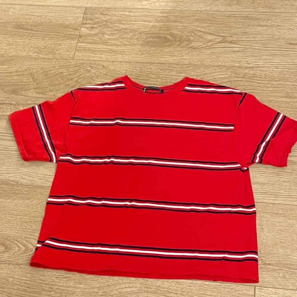 Brandy Melville Red Stripe T-Shirt - Picture 3 of 6